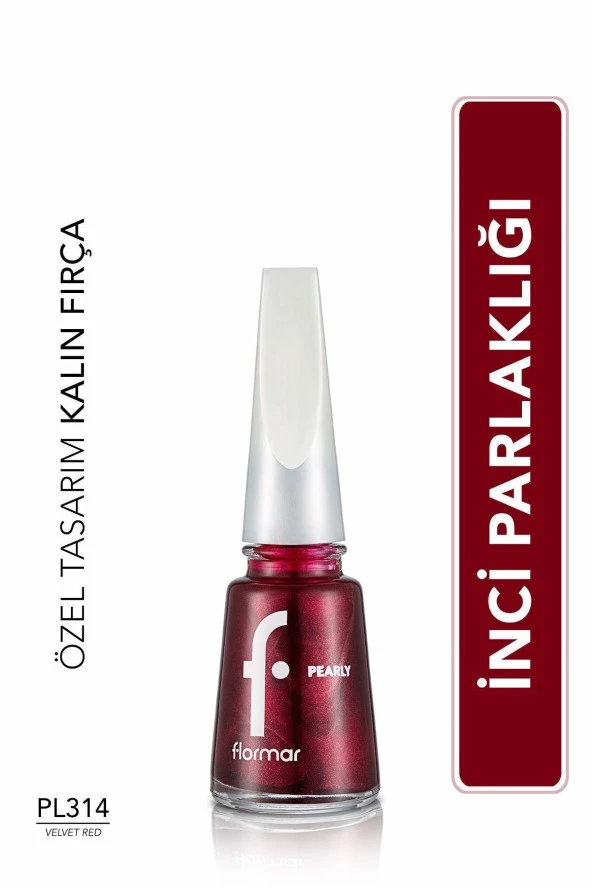 Sedefli Parlak Oje (BORDO) - Pearly Nail Enamel - Pl314 Velvet Red - 8682536035453 ürün görseli