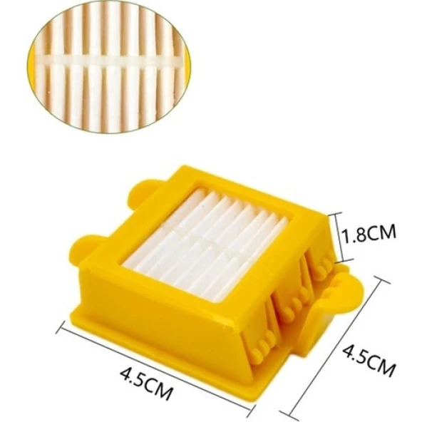 srfn ticaret Irobot Uyumlu Roomba 700 760 761 770 772 772E 774 Robot Süpürge Hepa Filtre 4 Adet - Resim 2