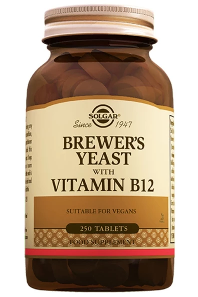 SOLGAR BREWERS YEAST WITH VITAMIN B12 250 TABLET