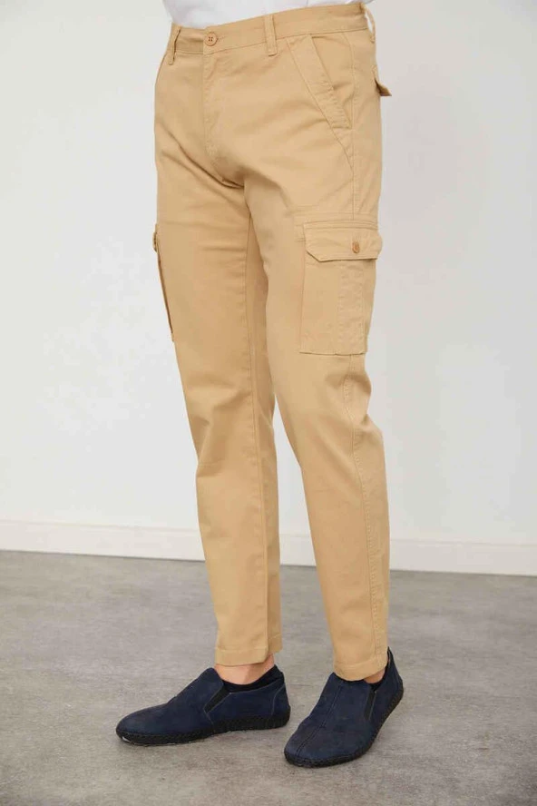 CAZADOR 0012 ERKEK KARGO PANTOLON BEJ - 2