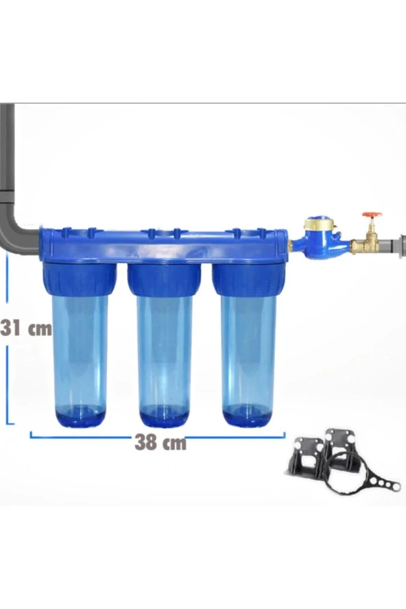 Bina Girişi Su Arıtma Cihazı 3'lü Daire Girişi Su Arıtma - 2