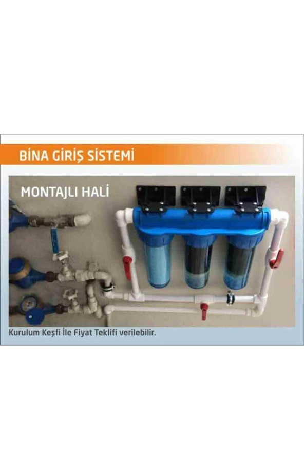 Bina Girişi Su Arıtma Cihazı 3'lü Daire Girişi Su Arıtma - 6