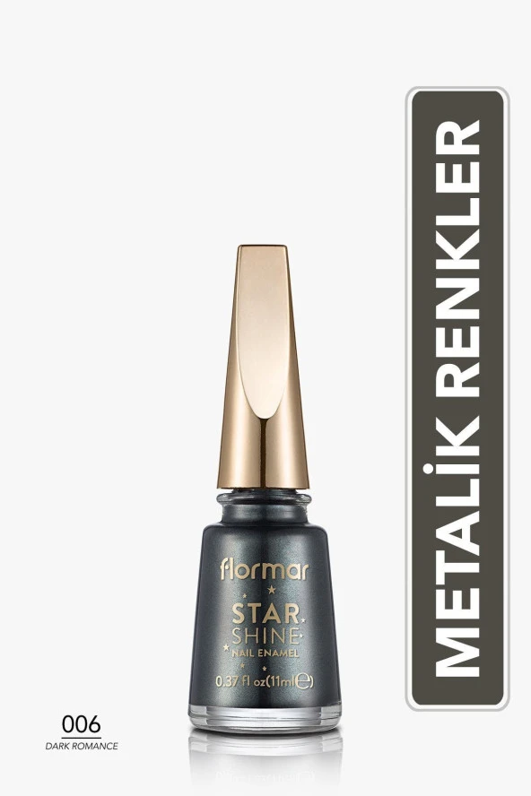 Metalik Parlak Oje - Star Shine Nail Enamel - 006 Dark Romance-8690604564163 - Resim 2