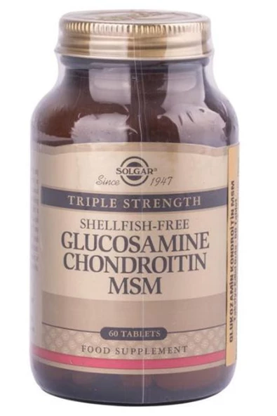 SOLGAR GLUCOSAMINE CHONDROITIN MSM 60 TABLET