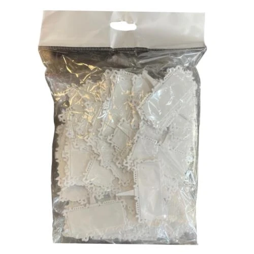 BEYAZ PLASTİK KÜÇÜK FİYAT ETİKETİ 100 LÜ - Resim 2