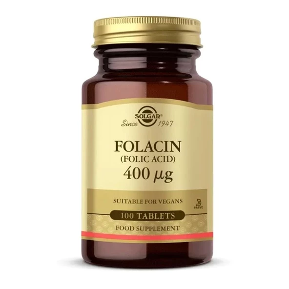 SOLGAR FOLIC ACID (FOLACIN) 400 MCG 100 TABLET