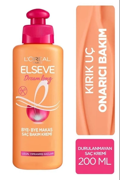 Elseve Loreal Paris Dream Long Bye-bye Makas Saç Bakım Kremi 200 ml