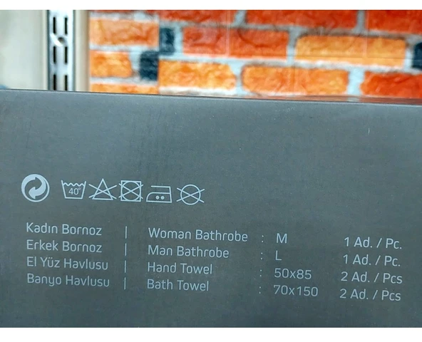 Pierre Cardin 6 Parça Jakarlı Aile Bornoz Seti-Wave Soft Krem Vizon - 3