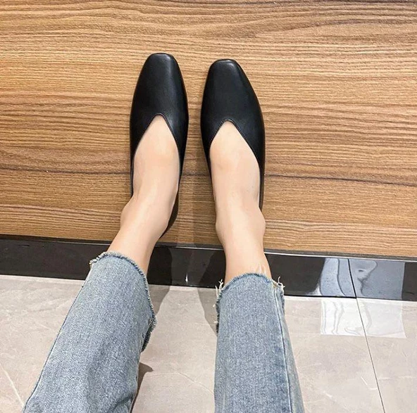 Kadın Babet Hakiki Deri Siyah Platin