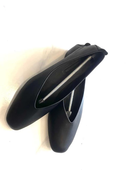 Kadın Babet Hakiki Deri Siyah Platin - 9