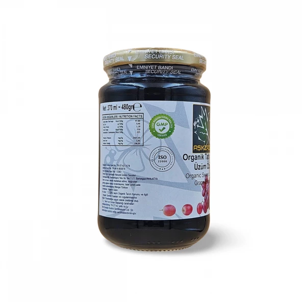 Aşıkzade Organik Tatlı Sıvı Üzüm Özü 370ml 480 G - 2
