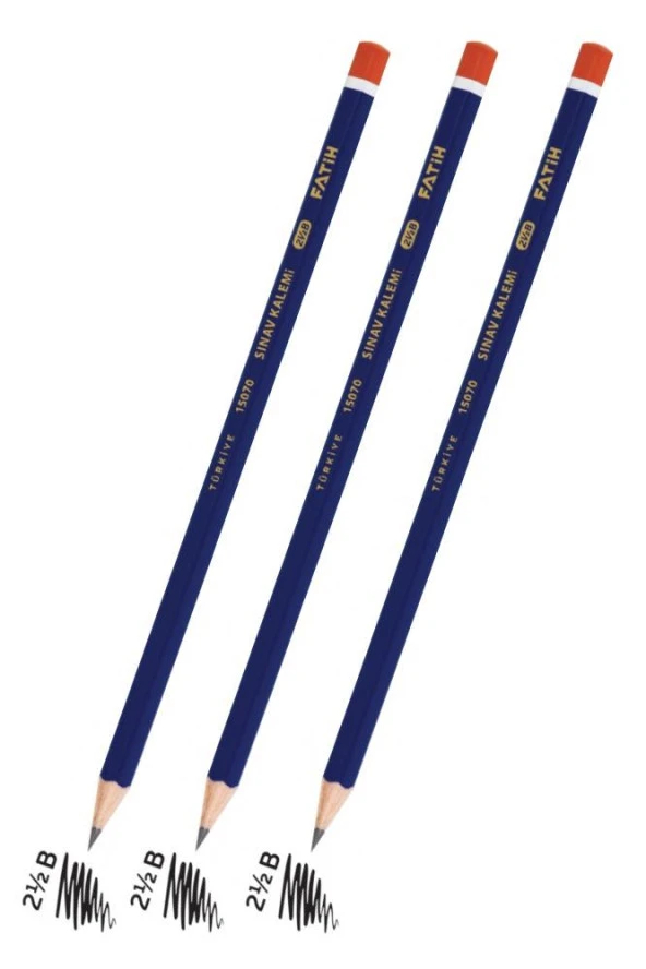 Sınav Kalemi 2.5 B 12 Adet Fatih Sınav Kurşun Kalem 2.5 B Yumuşak Uçlu Kurşun Kalem Kolay Silinebilen - 2