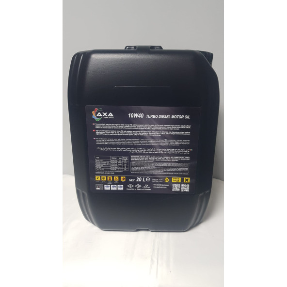 AXA LUBRİCANTS 10W40 20 LT MOTOR YAĞI (ÜRETİM YILI:2024) - 2