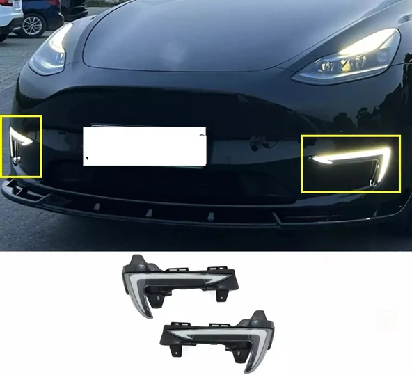 Autogp Tesla model y sis farı drl led lambası ledli - 2