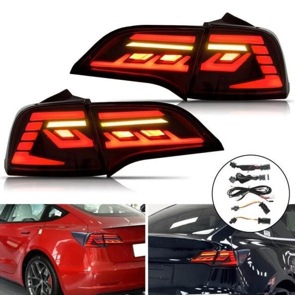 AUTOGP Tesla model y stop lambası ledli smoke animasyonlu - Resim 2