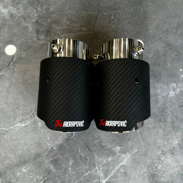 AKRAPOVİÇ Mini cooper r60 countryman egzoz ucu çiftli karbon akrapoviç 100mm - 2