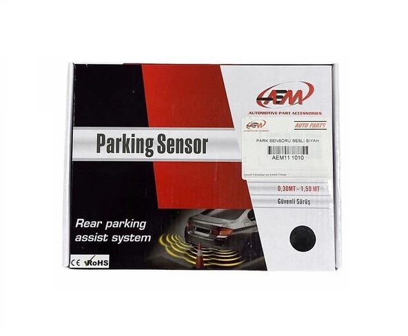 AEMPART Araç geri park sensörü bip bip ses ikazlı gri 18mm göz AEM - 3
