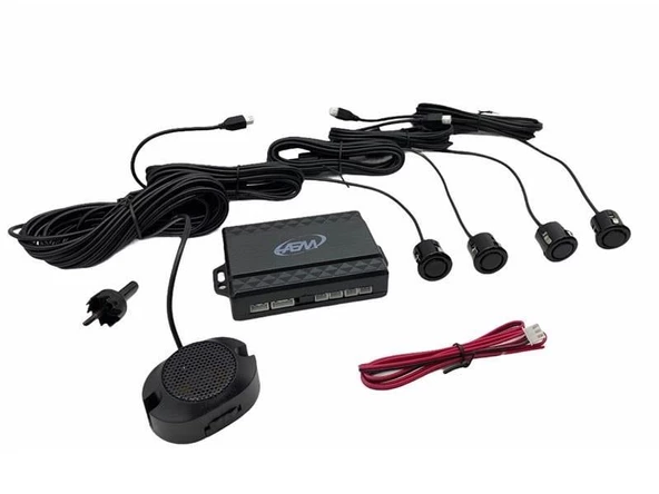 AEMPART Araç geri park sensörü bip bip ses ikazlı siyah 18mm göz AEM - 2