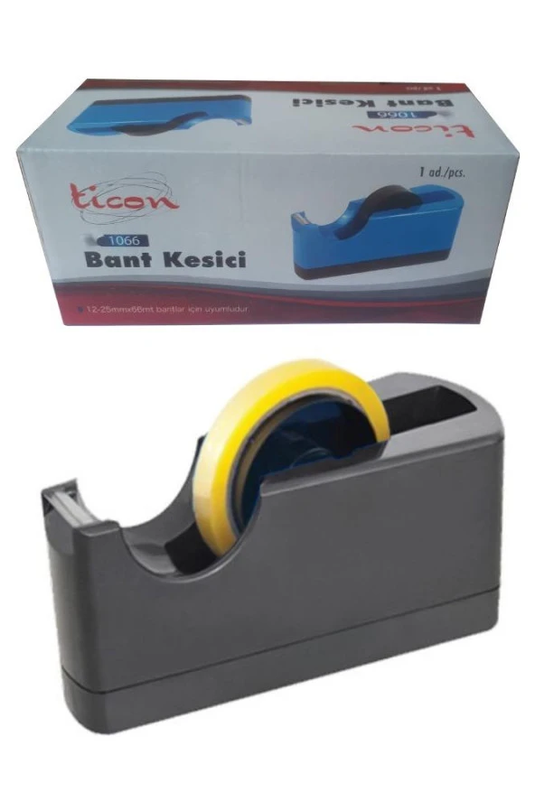 Büyük Bant Kesme Makinesi Siyah 1 Adet Masa Üstü 12x66 Metre Banta Uyumlu Bant Makinesi Bant Kesici - 2