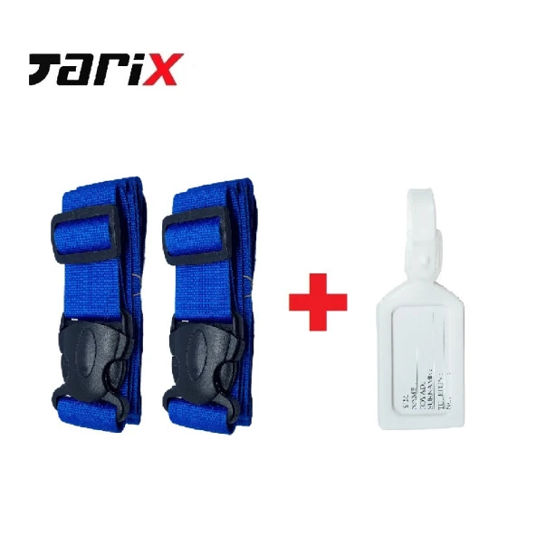 tarix 2 adet Mavi Valiz kemeri + 1 adet Beyaz valiz etiketi - 2