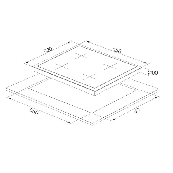 Silverline CS5665W01 Beyaz Cam Ankastre Ocak 65 cm - 2