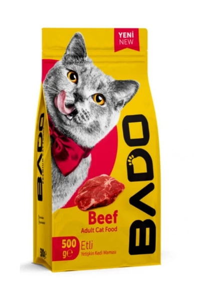 Bado Etli Yetişkin Kuru Kedi Maması 500 Gr