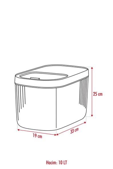 2'Li 10 LT Multibox Kayar Kapaklı Saklama Kabı & Erzak Kabı & Toz Ve Tablet Deterjan Kutusu - 5
