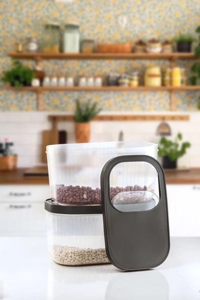 2'Li 7.5 LT Multibox Kayar Kapaklı Saklama Kabı & Erzak Kabı & Toz Ve Tablet Deterjan Kutusu - 3