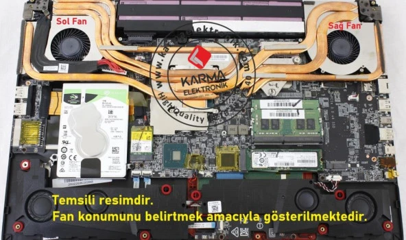 MSI GE75 Raider 10SGS-043XTR, 10SGS-202TR Notebook Cpu, İşlemci Fanı (msi) R - Resim 2