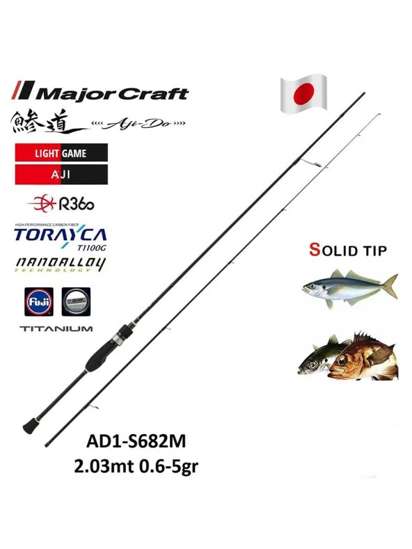 Major Craft 1G Ajido Aji Kamış AD1-S682M 203cm 0.6-5g - Resim 2