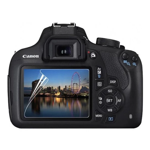 Tfy Store Canon Eos 250D Uyumlu 3 Adet Fotograf Makinesi Için Lcd Ekran Koruyucu Nano Jelatin - 5