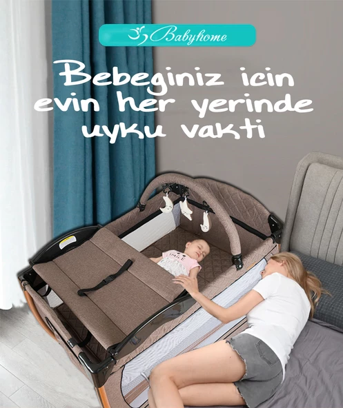 Baby Home 600 Nanny 70x110 Bebek Oyun Parkı Yatak Beşik Sünger Yatak Hediye - 11