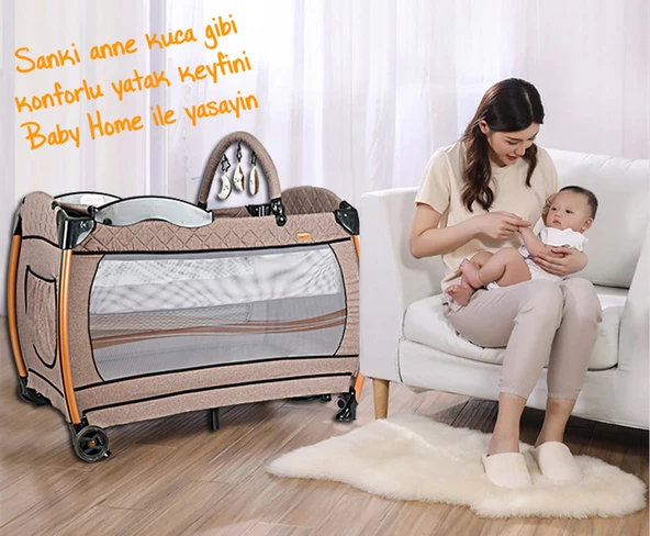 Baby Home 600 Nanny 70x110 Bebek Oyun Parkı Yatak Beşik Sünger Yatak Hediye - 12