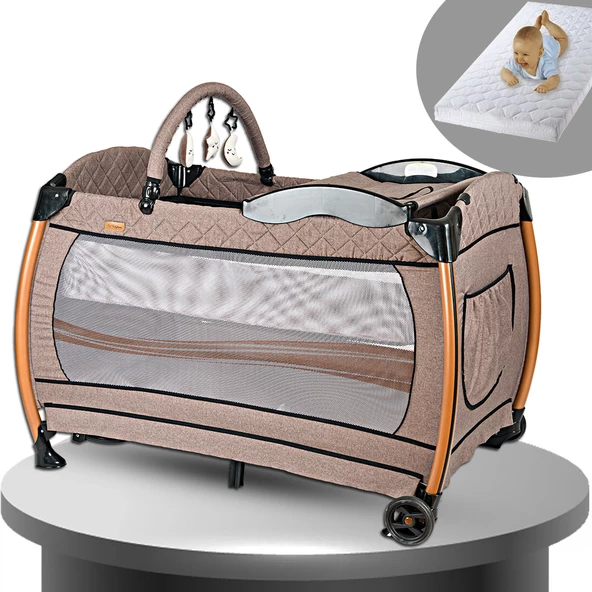 Baby Home 600 Nanny 70x110 Bebek Oyun Parkı Yatak Beşik Sünger Yatak Hediye - 3