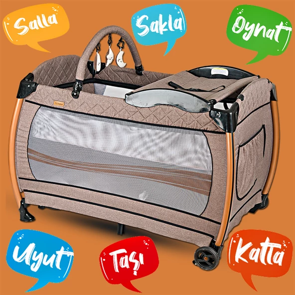 Baby Home 600 Nanny 70x110 Bebek Oyun Parkı Yatak Beşik Sünger Yatak Hediye - 5