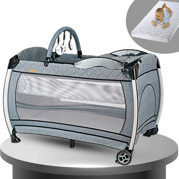Baby Home 600 Nanny 70x110 Bebek Oyun Parkı Yatak Beşik Sünger Yatak Hediye - 2