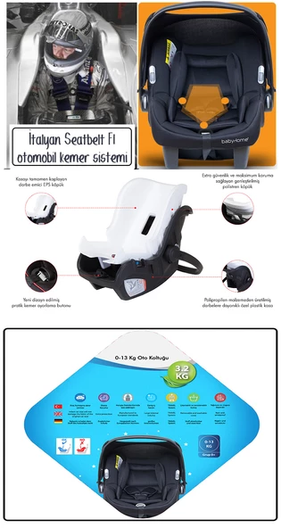 Baby Home Bh-590 Elit 0-13 Kg Oto Koltuğu Ana Kucağı - 12