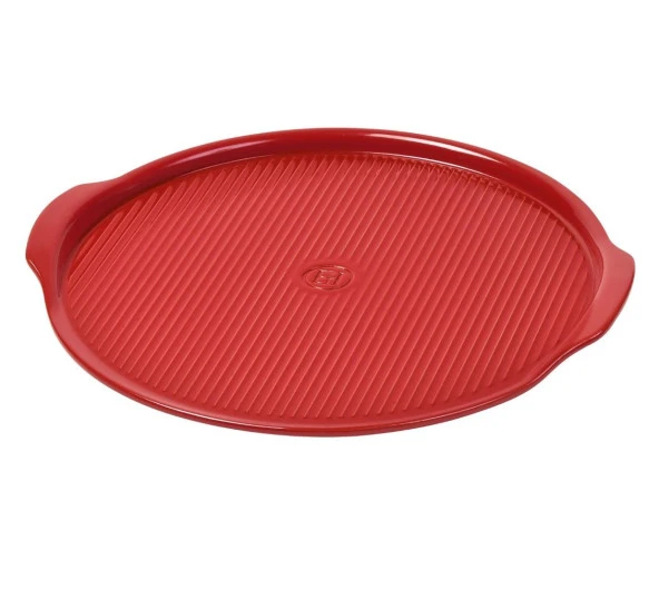 Emile Henry Pizza/Fırın Kabı Yuvarlak  40 cm Kırmızı/Burgundy