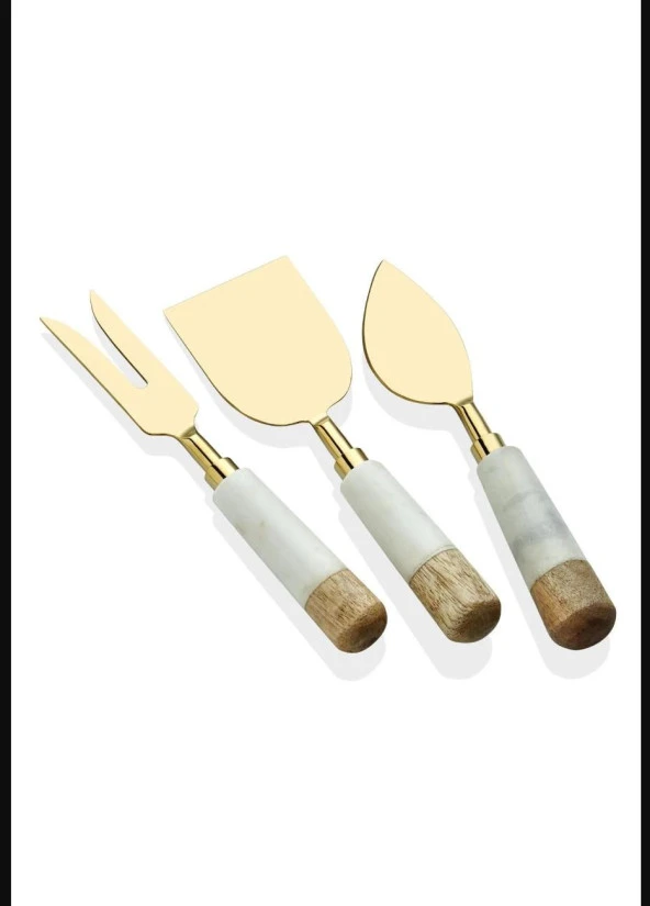 The Mia Marble Peynir Servis Takımı 3 Parça