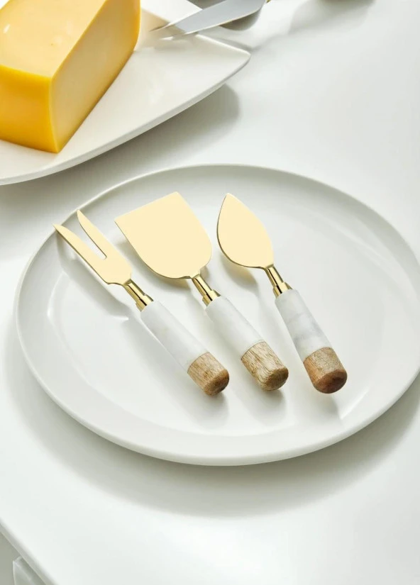 The Mia Marble Peynir Servis Takımı 3 Parça - 2