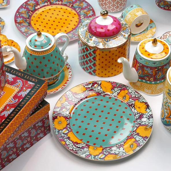 Lucky Art Eliana Bone 20 cm 4'lüTabak Seti - Resim 2