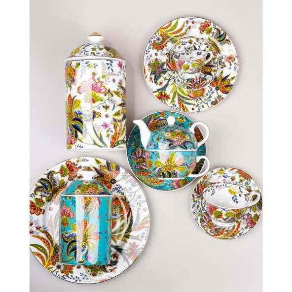 Lucky Art Yvette 6 lı Çay Fincanı - Resim 2