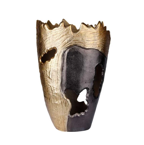 Lucky Art Bakır/Bronz Modern Vazo 33.5x27x16 cm ürün görseli