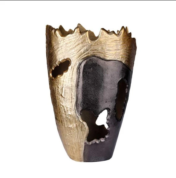 Lucky Art Bakır/Bronz Modern Büyük Vazo 41x28x17.5 cm ürün görseli