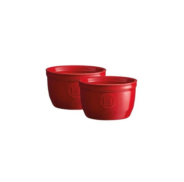 Emile Henry Fırın Kabı Ramekin No.9 2´li Set Kırmızı/Burgundy 0,15 lt