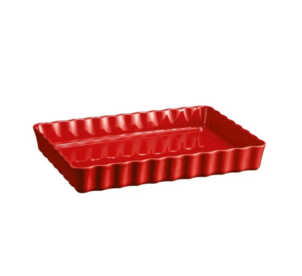 Emile Henry Tart - Börek Fırın Kabı Yuvarlak 24 cm Kırmızı/Burgundy
