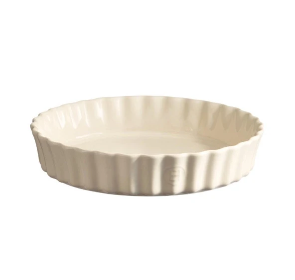 Emile Henry Tart-Börek-Flan Kabı 28 cm Ekru/Clay