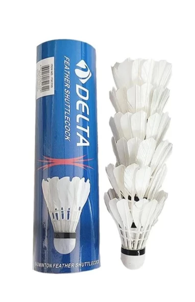 Delta Badminton Topu 6 Adet Kaz Tüyü FSC 705 - 2