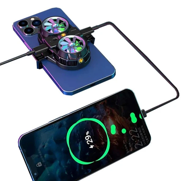 Hadron HDX4600 Radyatörlü Çift Fanlı Klipsli Telefon Soğutucu Fan - 7