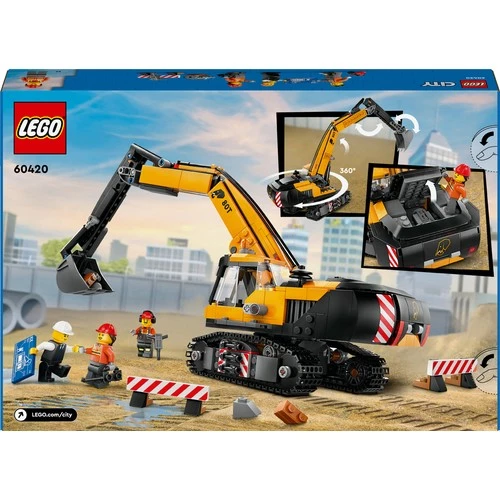 LEGO City 60420 Sarı İnşaat Ekskavatörü (633 Parça) - 2